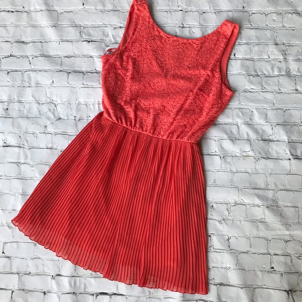Topshop Pleated Mini Dress